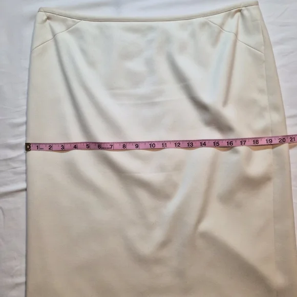 Talbots Ivory Seasonless Wool Blend Pencil Skirt Career Size 14P - Picture 5 of 7